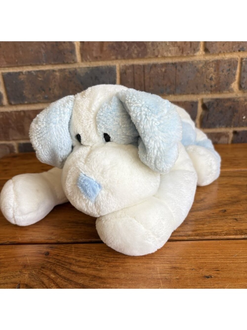 Vintage Animal Alley Baby Blue And White Puppy Dog Plush 13”- 2000